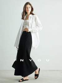 Bias Cut Slim Long Skirt_BDHL6954