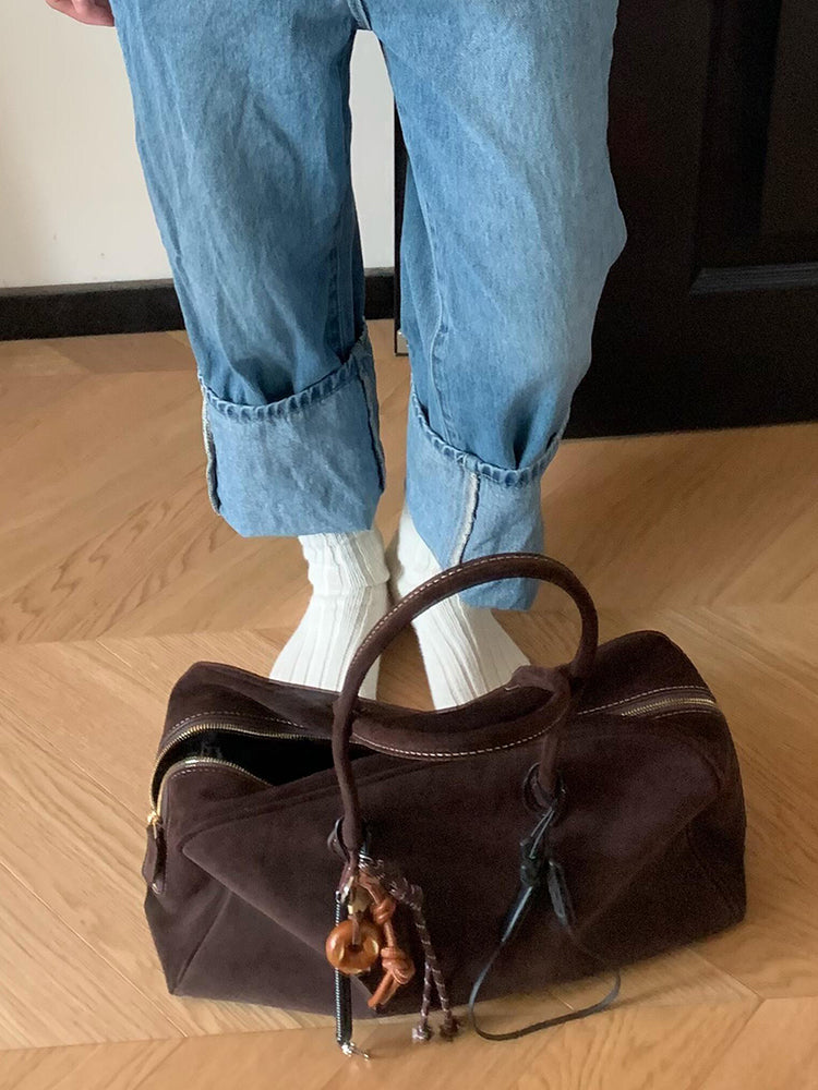 棕色大容量波士頓包_BDHL7956