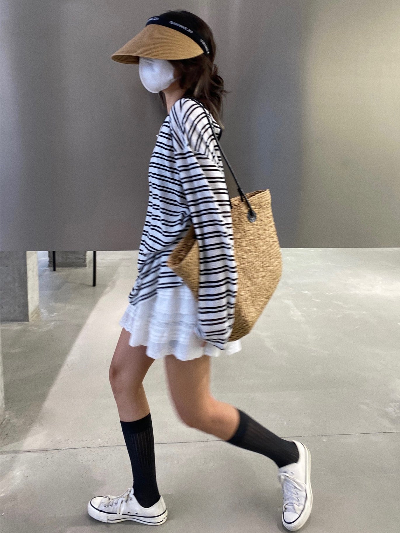 Back Tie Striped Tops_BDHL7613