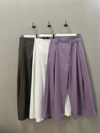 Diagonal Fronted Wide-Leg Pants_BDHL7409