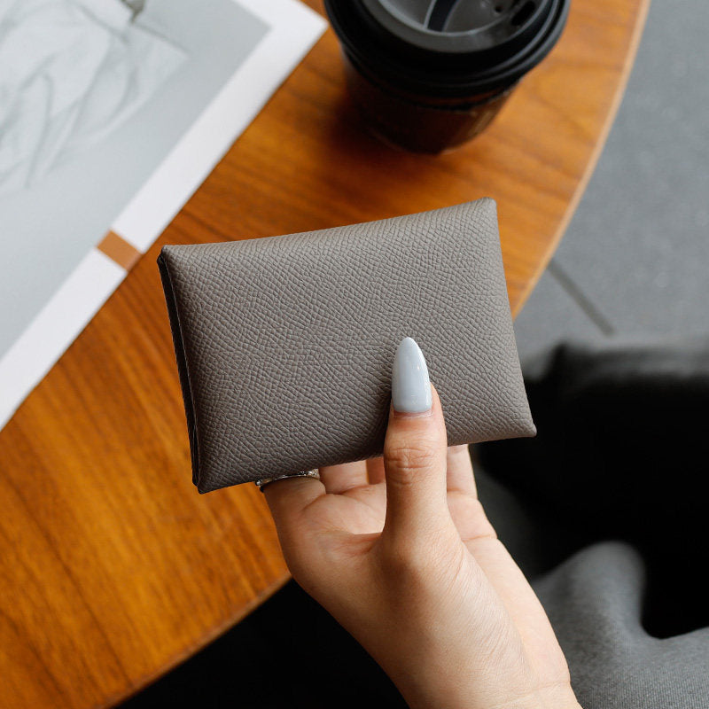 Pebbled Leather Snap Card Pouch_BDHL8420
