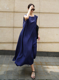 Loose Slit Sleeveless Dress_BDHL6266