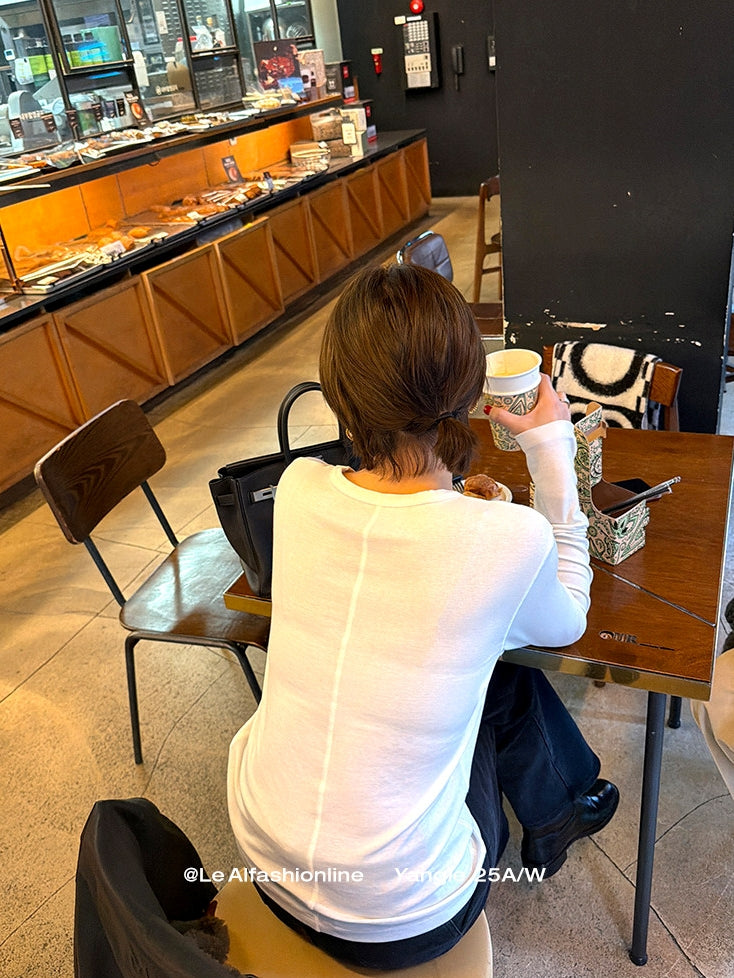 Slim-Fit Long-Sleeved Tops_BDHL8045