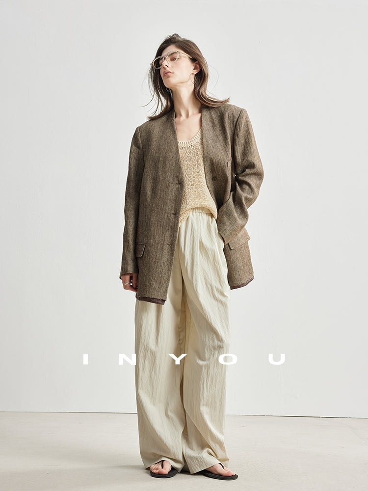 High-Waisted Draped Mop Pants_BDHL7135