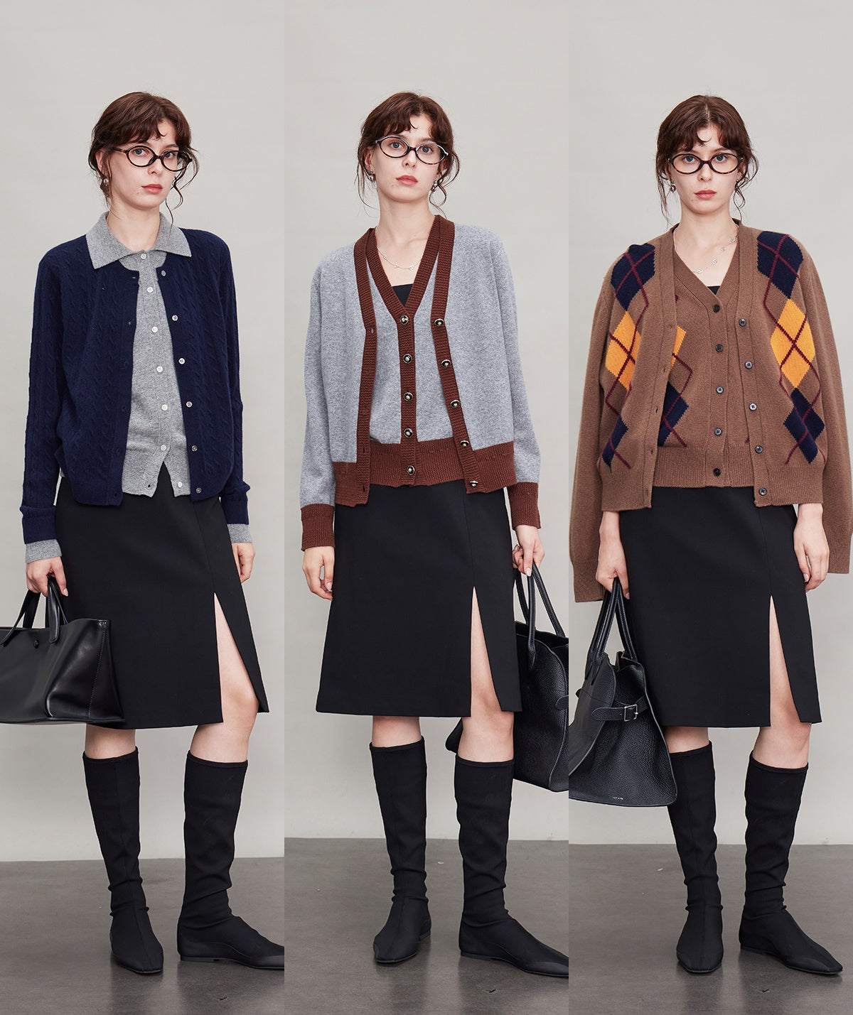 Straight Front Slit A-Line Skirt_BDHL6680
