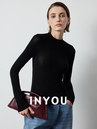 Half-Turtleneck Slim Tops_BDHL6388