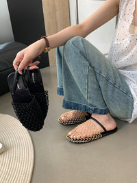 Braided Mesh Breathable Flat Sandal_BDHL5921