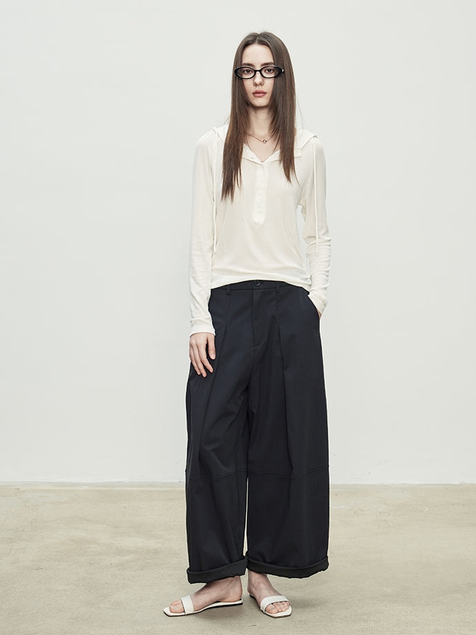 Loose-Fitting Silhouette Wide Pants_BDHL7081