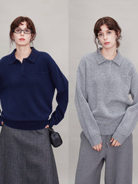 Thick Polo Knitted Sweater_BDHL6636