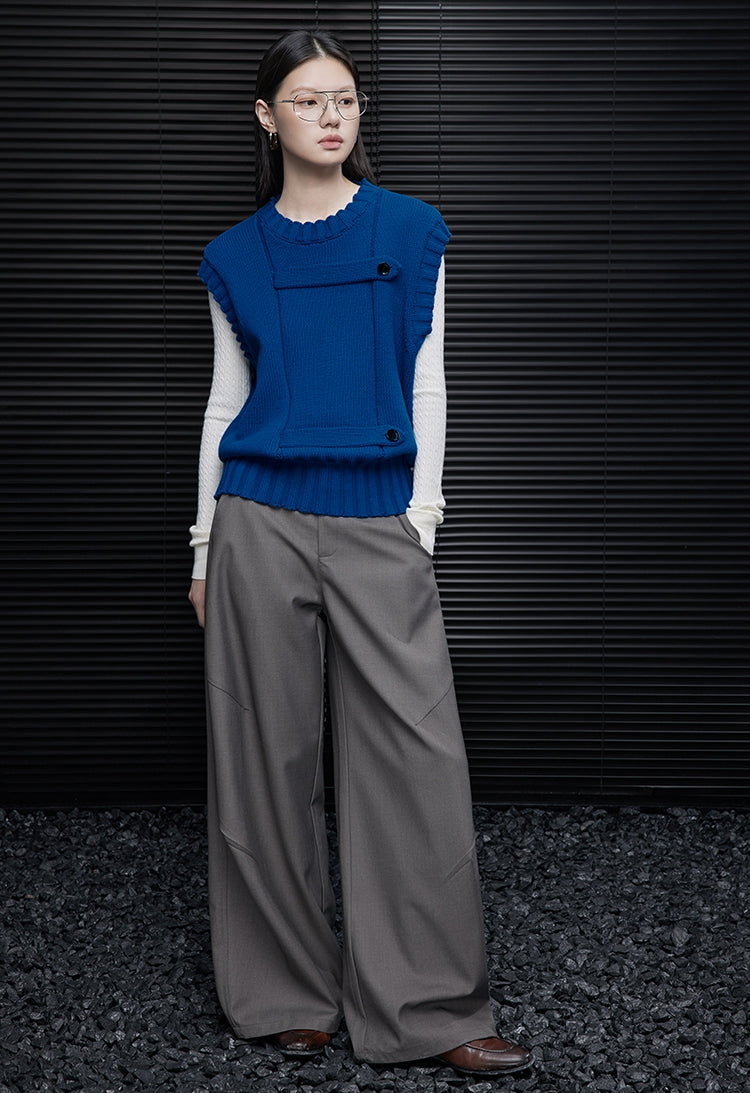 Button-Design Blue Vest_BDHL7876