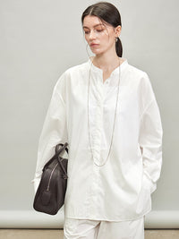 Back Drawstring Pleated Tops_BDHL7335