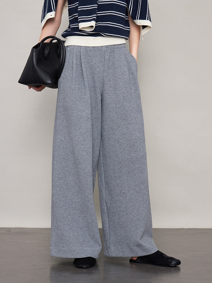 Velvet Thick Wide Draped Pants_BDHL6609