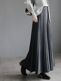 Large Drape Long Knitted Skirt_BDHL6719