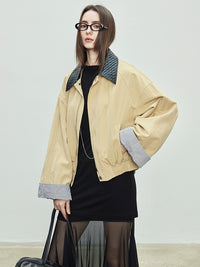 Loose-Stitched Retro Lapel Jacket_BDHL7084