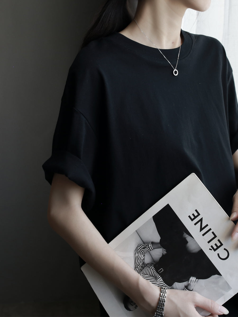 Round Neck Shirt And Fishtail Skirt Set_BDHL7635