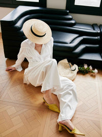 Relaxed Drawstring White Shirt_BDHL6011