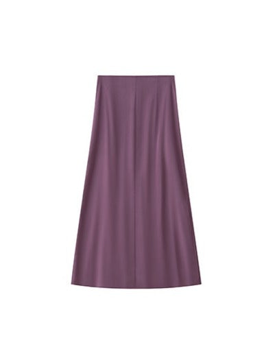 Purple Slim Long Skirt_BDHL6014