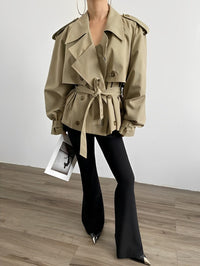 Two-Layer Short Trench Coat_BDHL6471