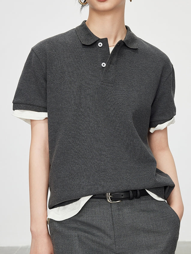 Simple Design Polo Shirt_BDHL7590