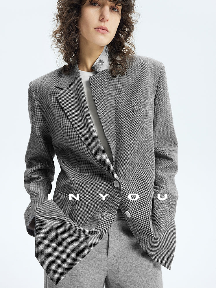 Staggered Lattice Suit Jacket_BDHL7173