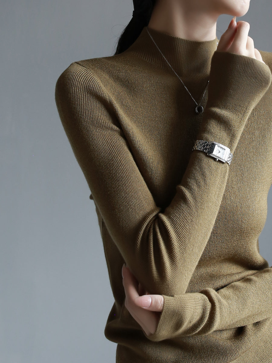 Half-High Neck Slim Tops_BDHL7916