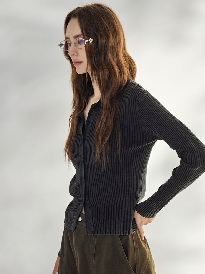 Lapel Knit Cardigan Jacket_BDHL7668