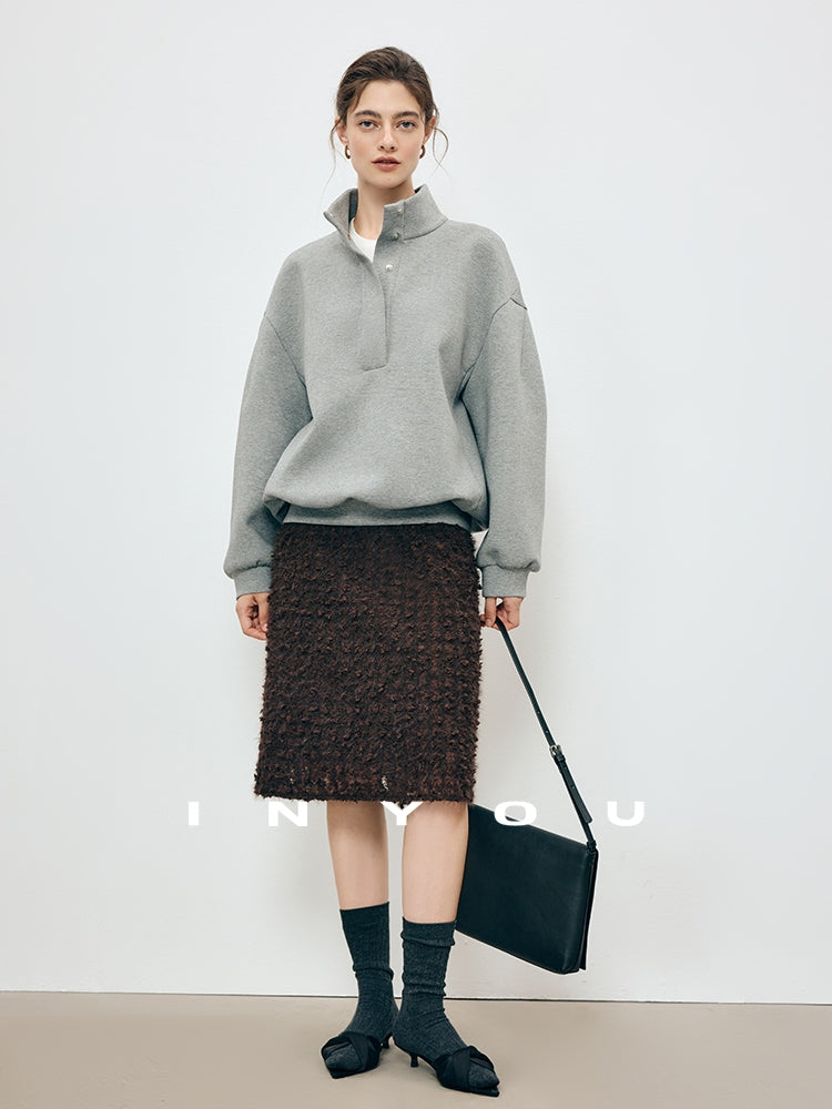 3D蕾絲及膝裙_BDHL7905