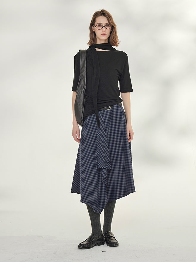 Slimming High-Waisted A-Line Skirt_BDHL7737