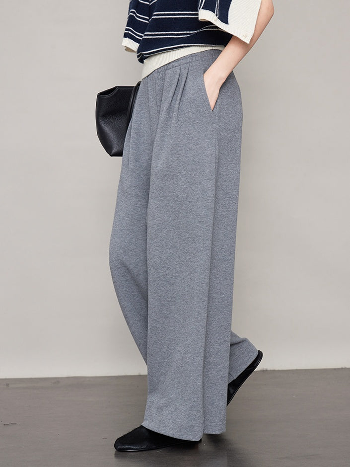 Velvet Thick Wide Draped Pants_BDHL6609