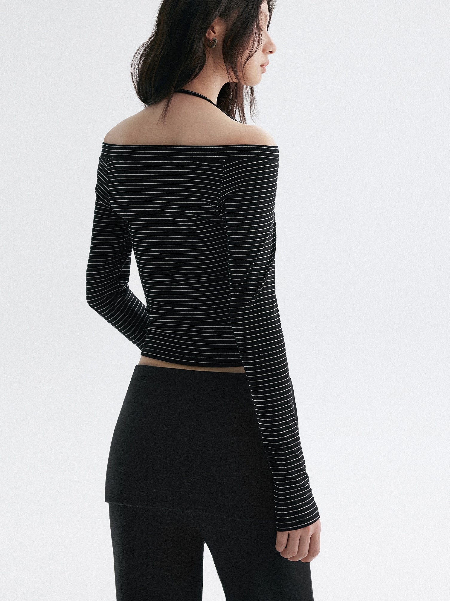 條紋露肩上衣_BDHL7947