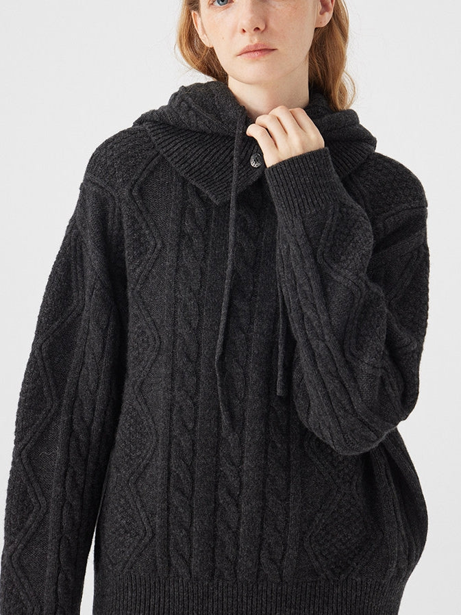 Cable Knit Tops Or Skirt Or Hood_BDHL8120