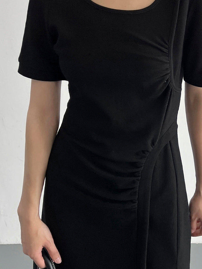 Slit Sleeveless Knit Dress_BDHL7569
