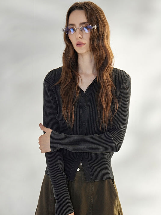 Lapel Knit Cardigan Jacket_BDHL7668