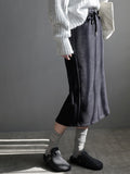 Drawstring Midi Skirt_BDHL8132