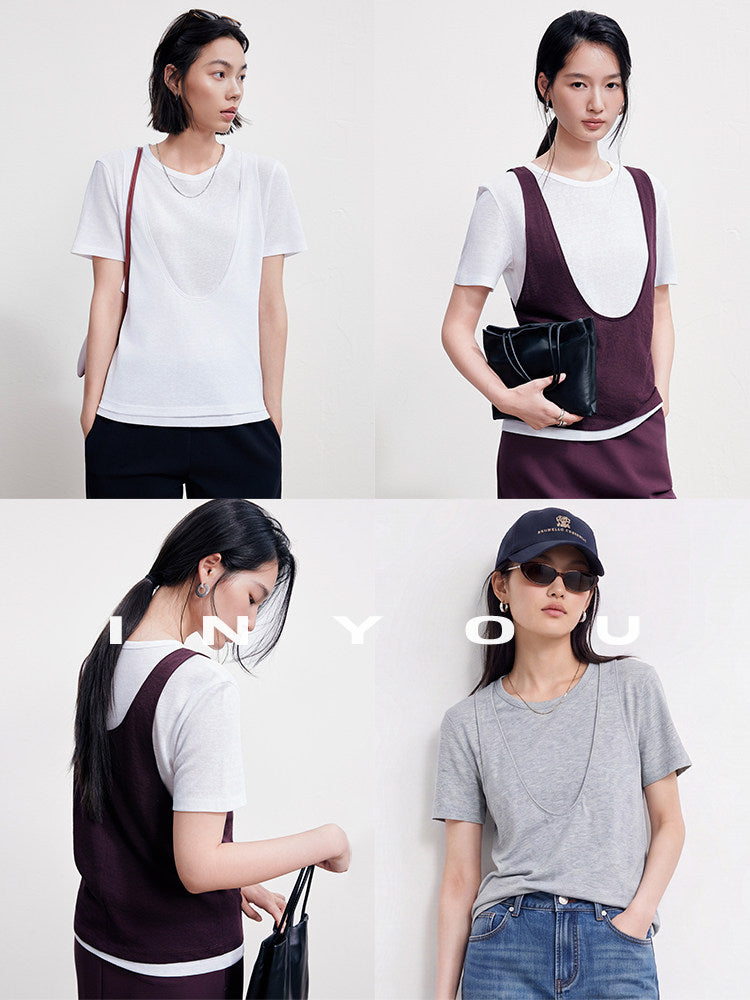 Layered Short-Sleeve Top Set_BDHL8392