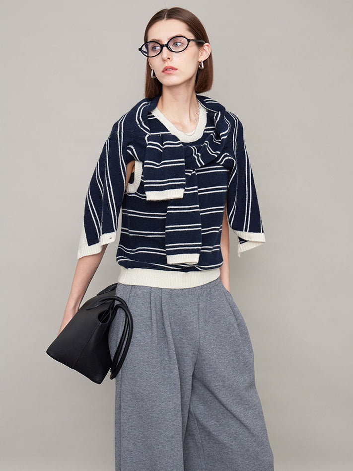 Striped Vest Or Cardigan_BDHL6612