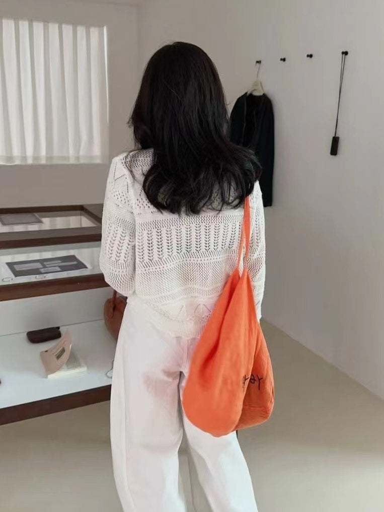 Hollow Knit Short Cardigan_BDHL7741