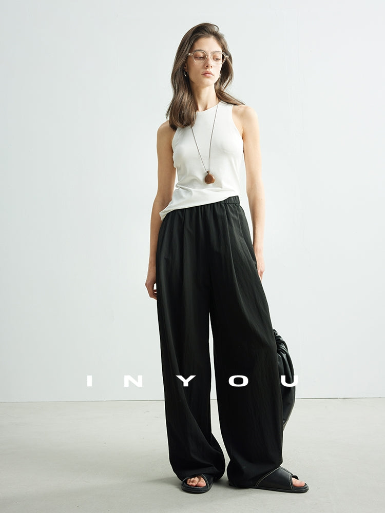 High-Waisted Draped Mop Pants_BDHL7135