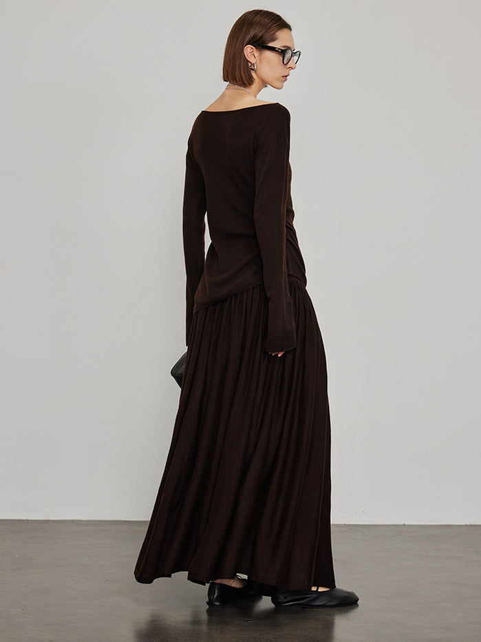 Knitted Slit Tops or Pleated Skirt_BDHL6450
