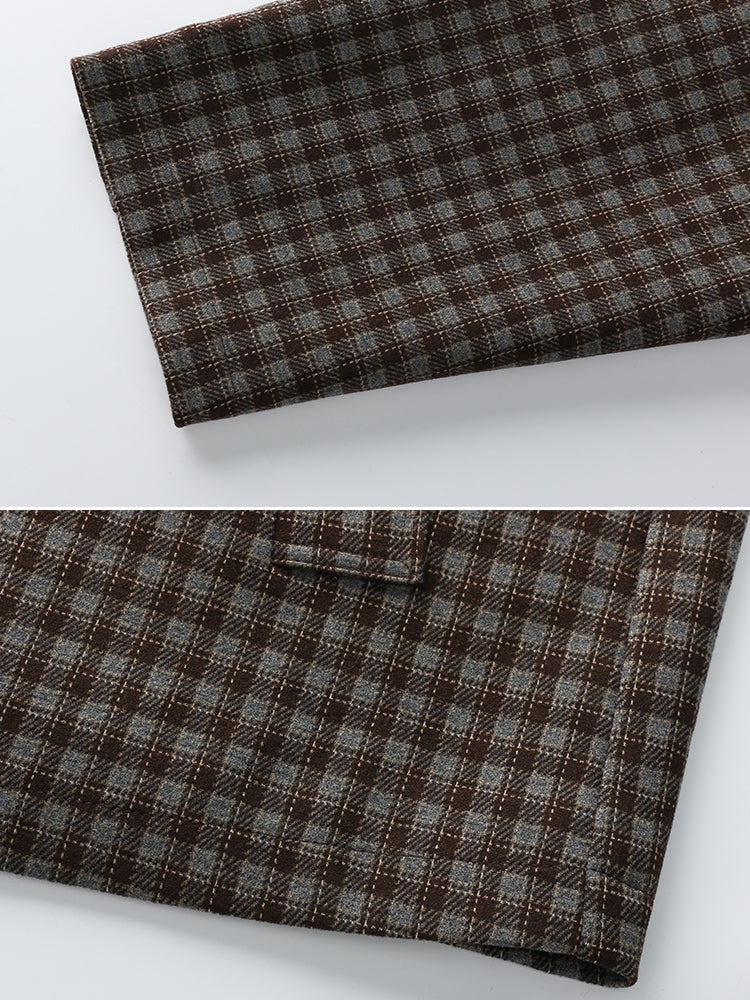 立領格紋上衣_BDHL7961