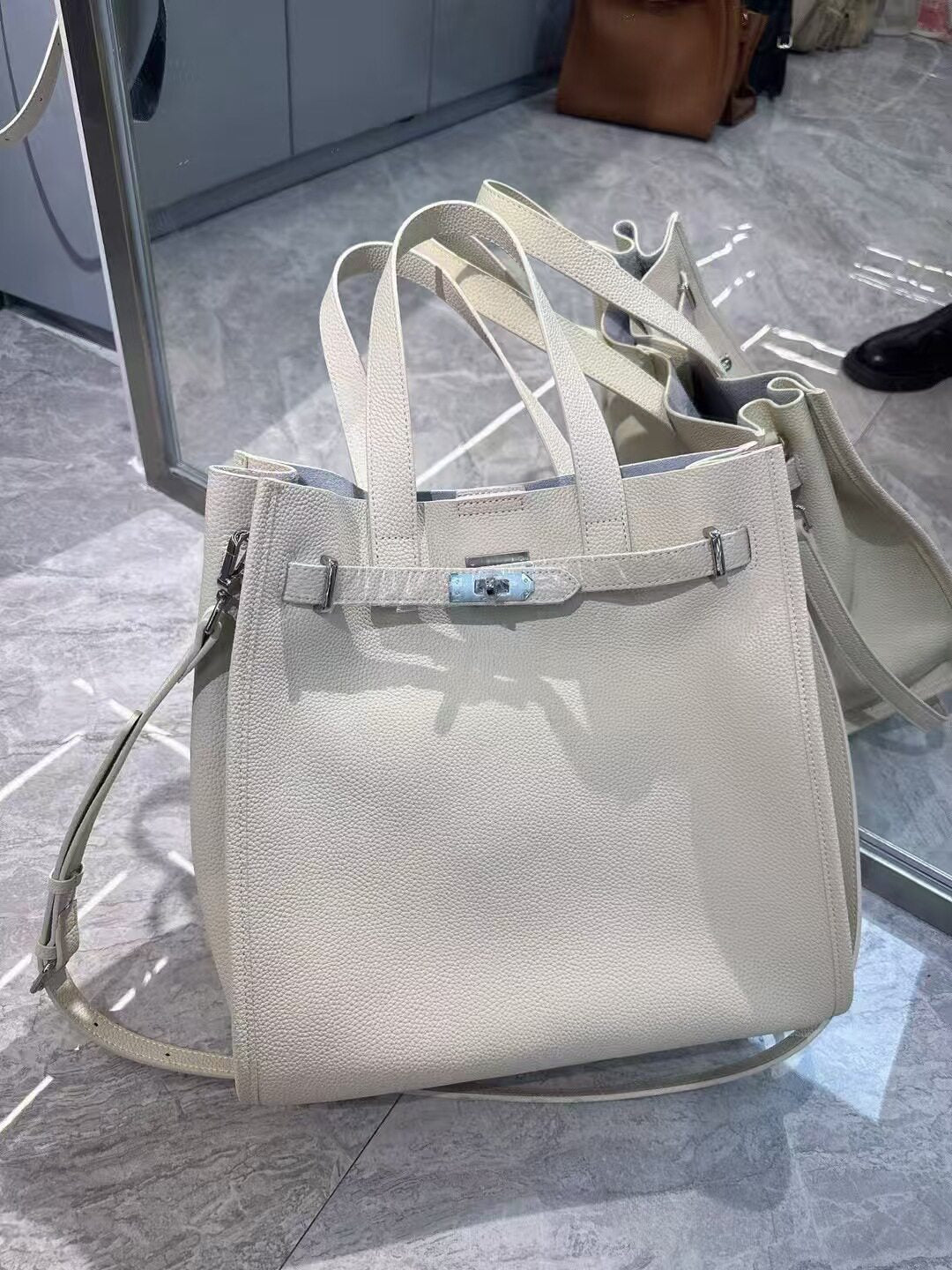 Genuine Leather Large Capacity Tote Bag_BDHL8190