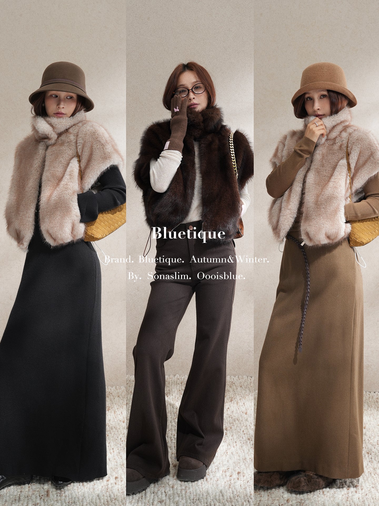 Stand Collar Zipper Fur Vest_BDHL8015