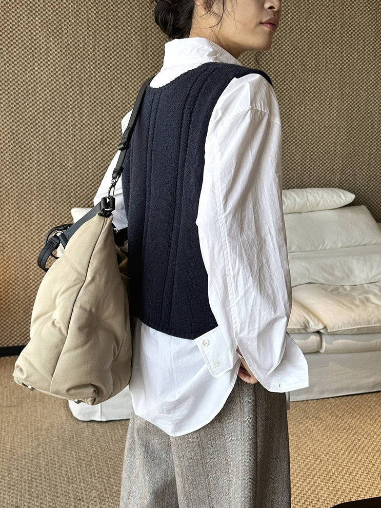 Double-Zip Sleeveless Tops_BDHL8150