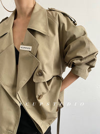 Two-Layer Short Trench Coat_BDHL6471