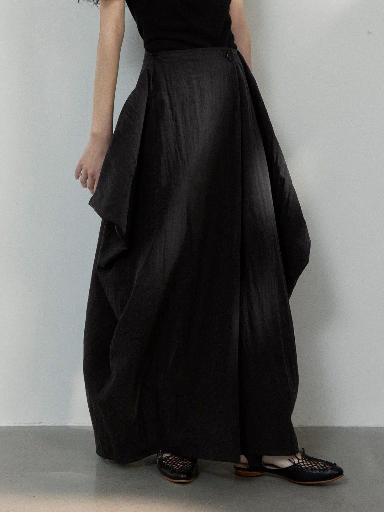 Cocoon Shape Long Skirt_BDHL7482