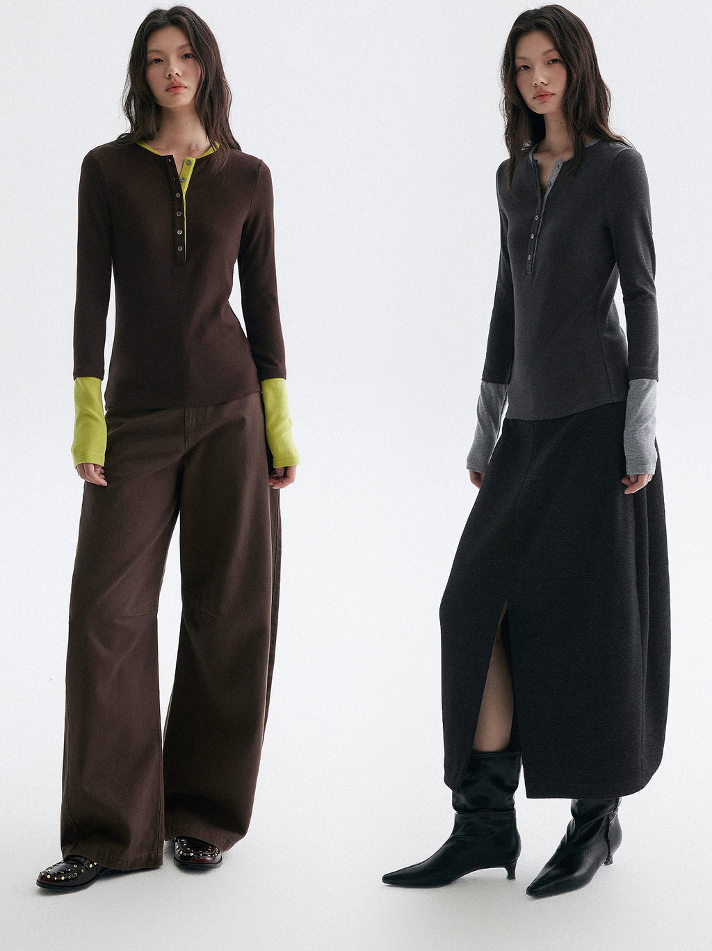 亨利領長袖上衣_BDHL7953