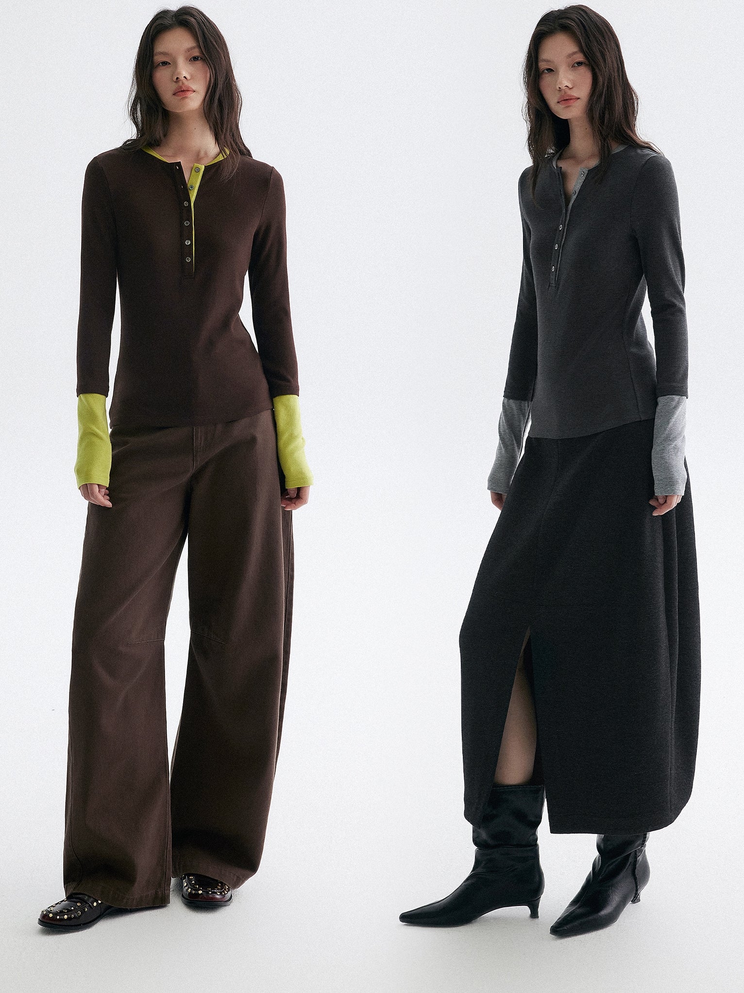 亨利領長袖上衣_BDHL7953