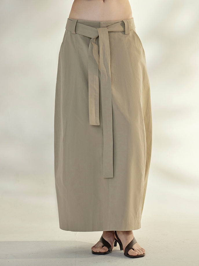 Wide-Belted Long Skirt_BDHL7692