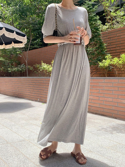 Short Sleeve Slim T-Shirt Dress_BDHL6284