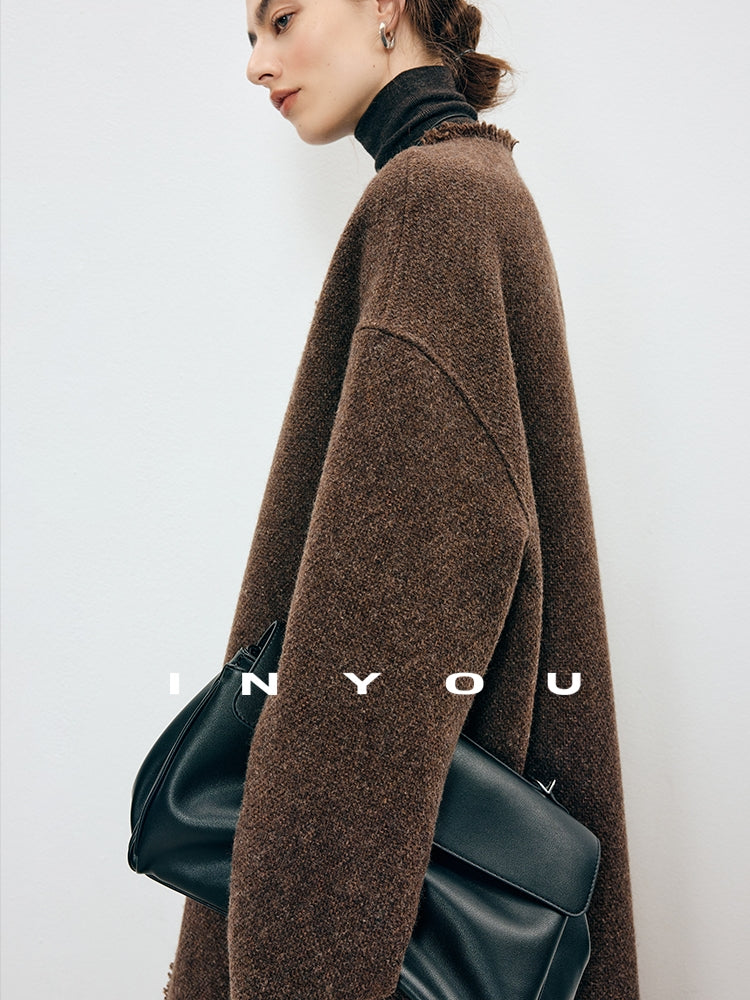 無領蓬鬆長外套_BDHL7909